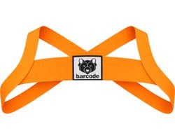 Barcode Berlin Harness Leonsh Neonorange - MAAT S - Heren Clubwear - Harnas voor Man - Sexy Heren Harnas
