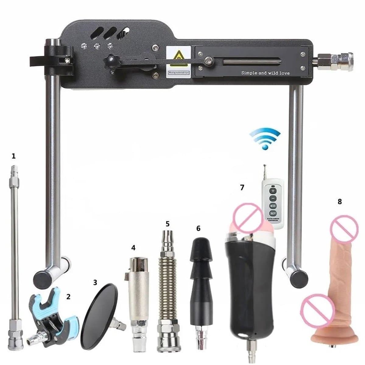 Neukmachine Voor Mannen & Vrouwen - Fuck Machine Verstelbaar - Sex Machine - Inclusief Dildo’s, Pocket Pussy & Verlengstukken — afbeelding 1