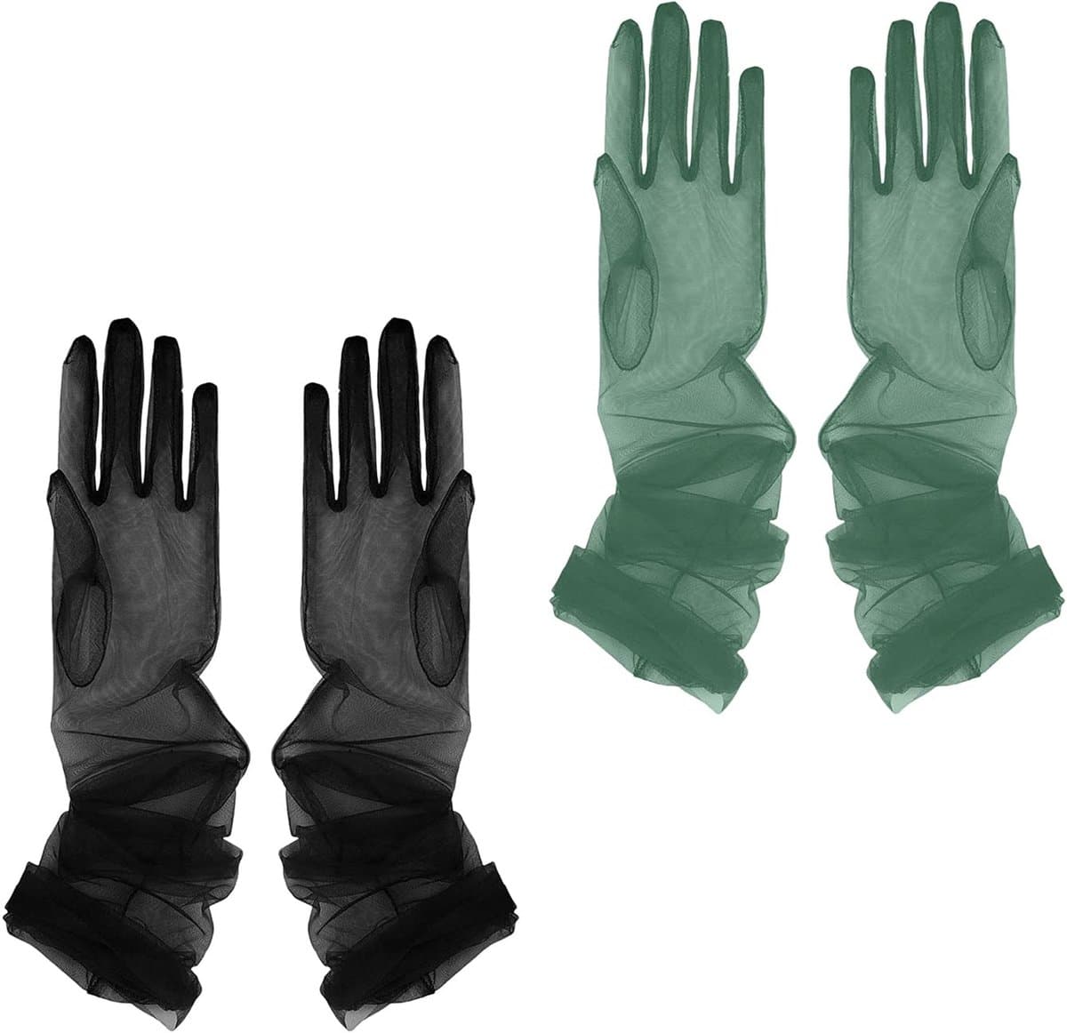 Handschoenen, transparante nethandschoenen, kledinghandschoenen, kledinghandschoenen, kledingaccessoires, 2 paar — afbeelding 1