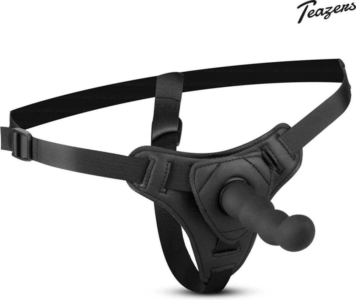 Teazers - Siliconen Strap On - Voor Pegging - Sex Toys voor Vrouwen - LHBTIQ - Strapon - Strapon Voorbinddildo - Zwart — afbeelding 1