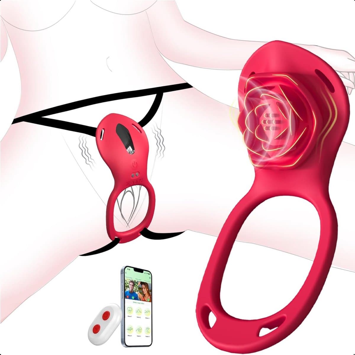 Kinkk Draagbare Vibrator - Clitoris Stimulator - Vibrator voor Koppels - Sex Toys voor Vrouwen - Stil en Discreet - Waterafstendig - 10 Vibratie Standen - Afstandsbediening en app — afbeelding 1