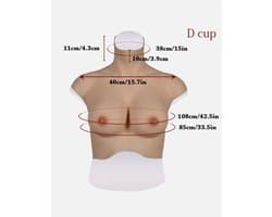 Siliconen Borsten- plus size L XL XXL Borstprothese-Nep borsten- D cup- Cosplay- Travestie-Transgender-Crossdresser-Travestiet-100% siliconen-Breastplate