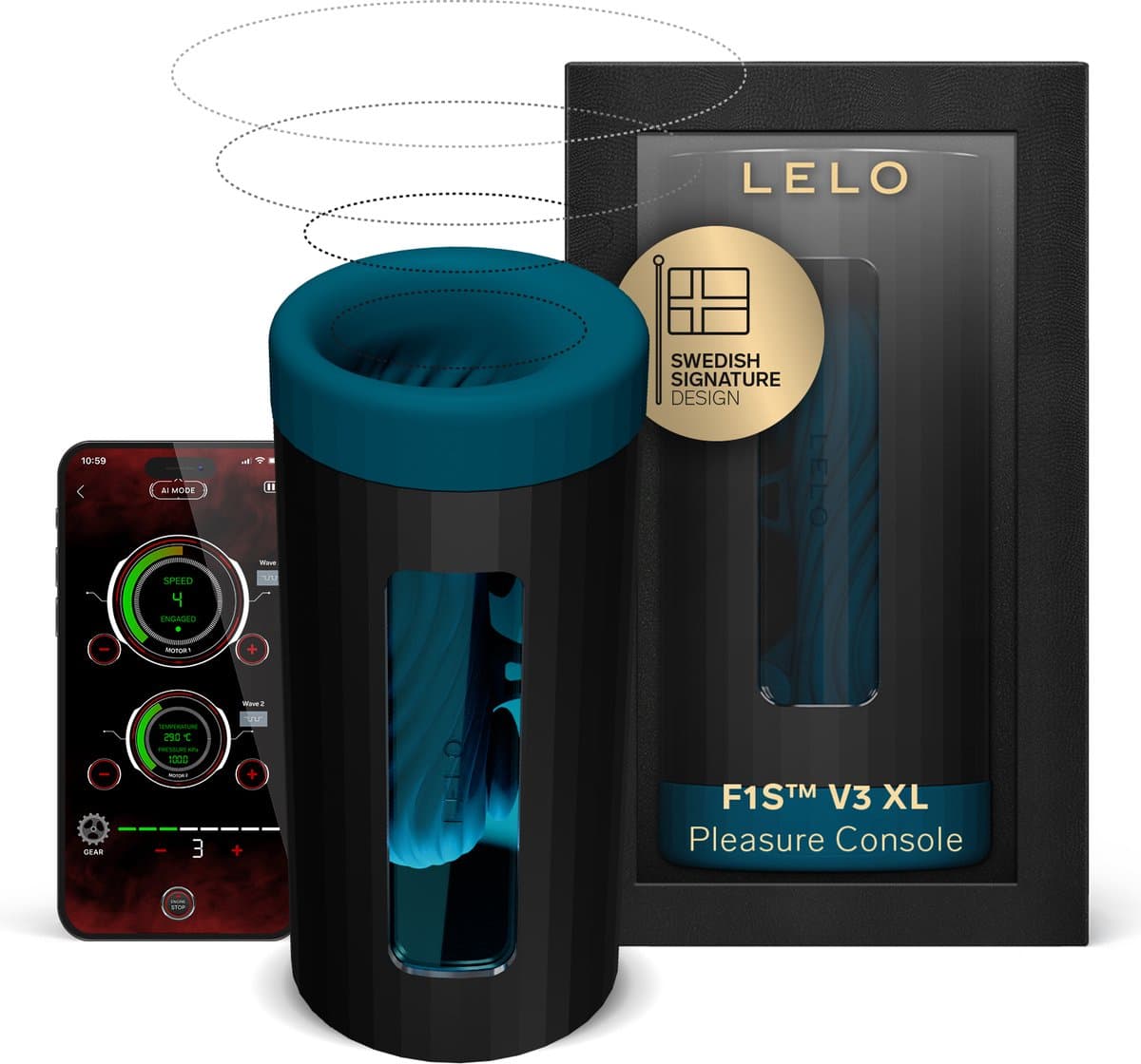 LELO F1S V3 XL – Mannelijke Masturbator – App-Gestuurd – Red — afbeelding 1