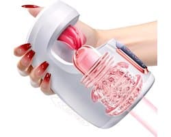 Pijpmachine Sex - 20 Standjes - Met Tong - IPX6 - Penis Vergroter - Zuigmachine - Voor Mannen - Blowjob Simulator - Penispomp - Elektrisch - Transparant - Discreet verzonden