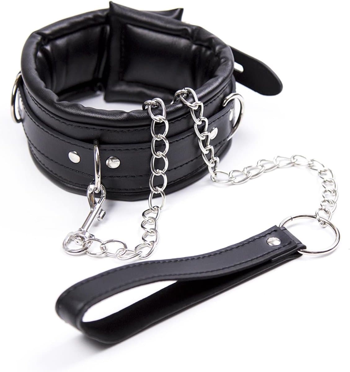 DOWO® - Halsband - Body Bondage - Kunstleer - Sexy Lingerie - Erotiek Riem - SM - BDSM - Sex Toys voor Koppels - Seksspeeltjes voor mannen en vrouwen — afbeelding 1