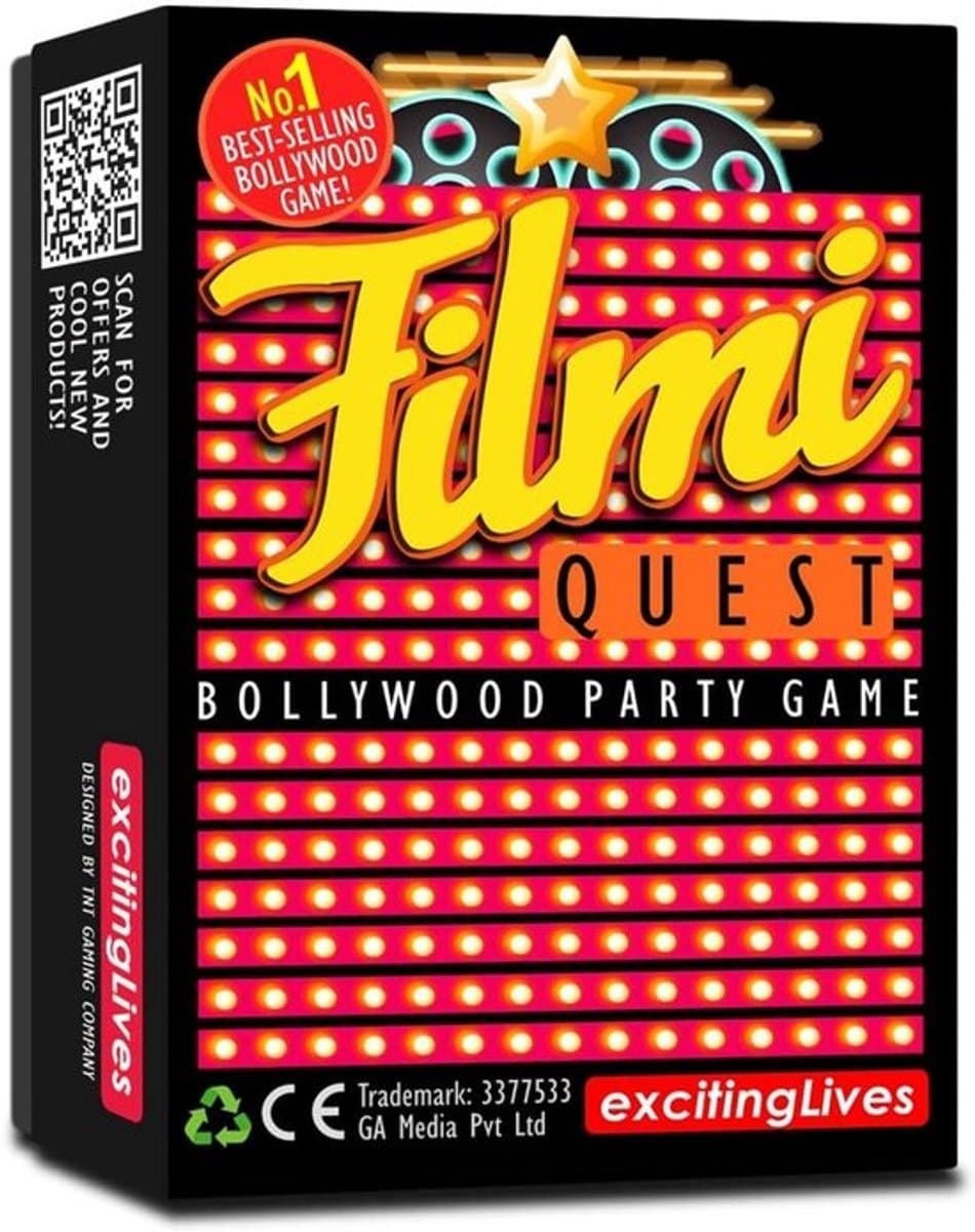 Bollywood Film Party Spel: Trivia & Actie Spel voor Familie en Vrienden — afbeelding 1