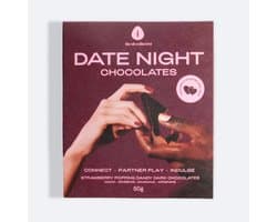 Date Night Chocolate - Lustverhogende Chocolade - Voor Koppels – Inclusief Truth or Dare Spelkaart – 4 Porties