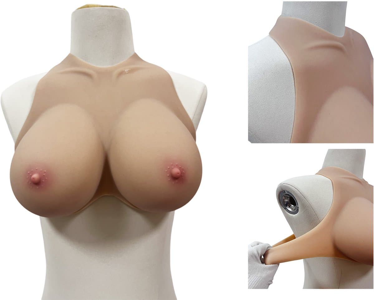 Body4Everybody - Siliconen Borstprothese Vest – C cup - Realistische Siliconen Borsten – Borstvormen voor Crossdressing, Cosplay & Borstsymmetrie – Huidskleur — afbeelding 1