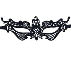 Miresa - Masker MM043 - Verleidelijk venetiaans masker - Zwart kant