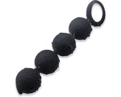 Anaal ketting - Anal Beads - Anaal Ballen - Anale Kralen - Anaal Plug - Anaal stimulator - Buttplugs - Zwart - 15 CM