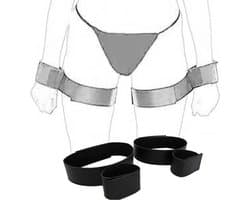 BDSM Bondage Been- en Handboeien - Zwart Harnas - Sexy Lingerie - Stevige Sex Toy - Handboeien - Verstelbaar - Dames / Heren Lingerie - One Size