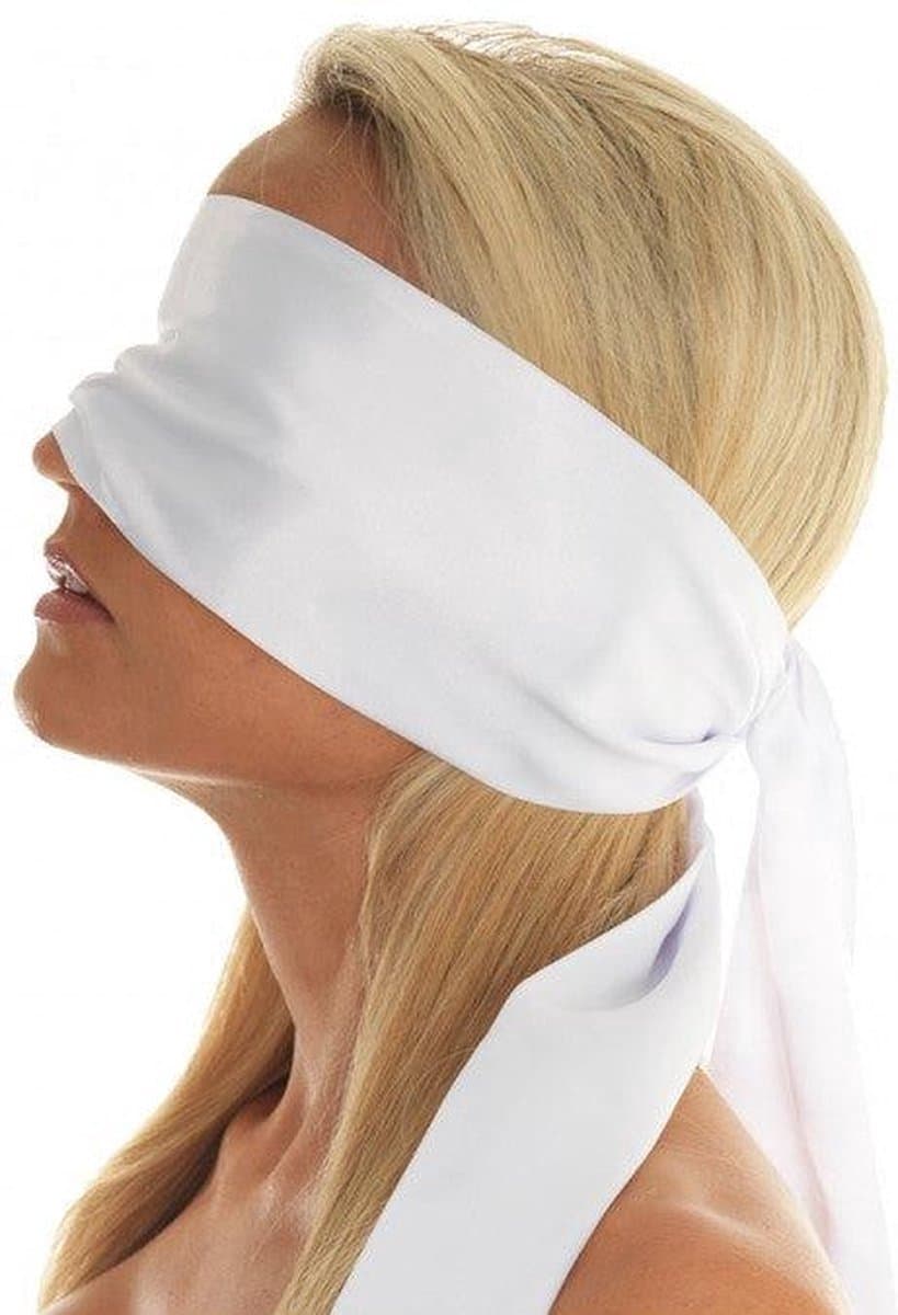 Finnacle - Blinddoek/Bondage Doek/Lint - Wit - 150/10CM - Polyester - Universeel - BDSM/Erotisch - Cadeau/Erotiek — afbeelding 1