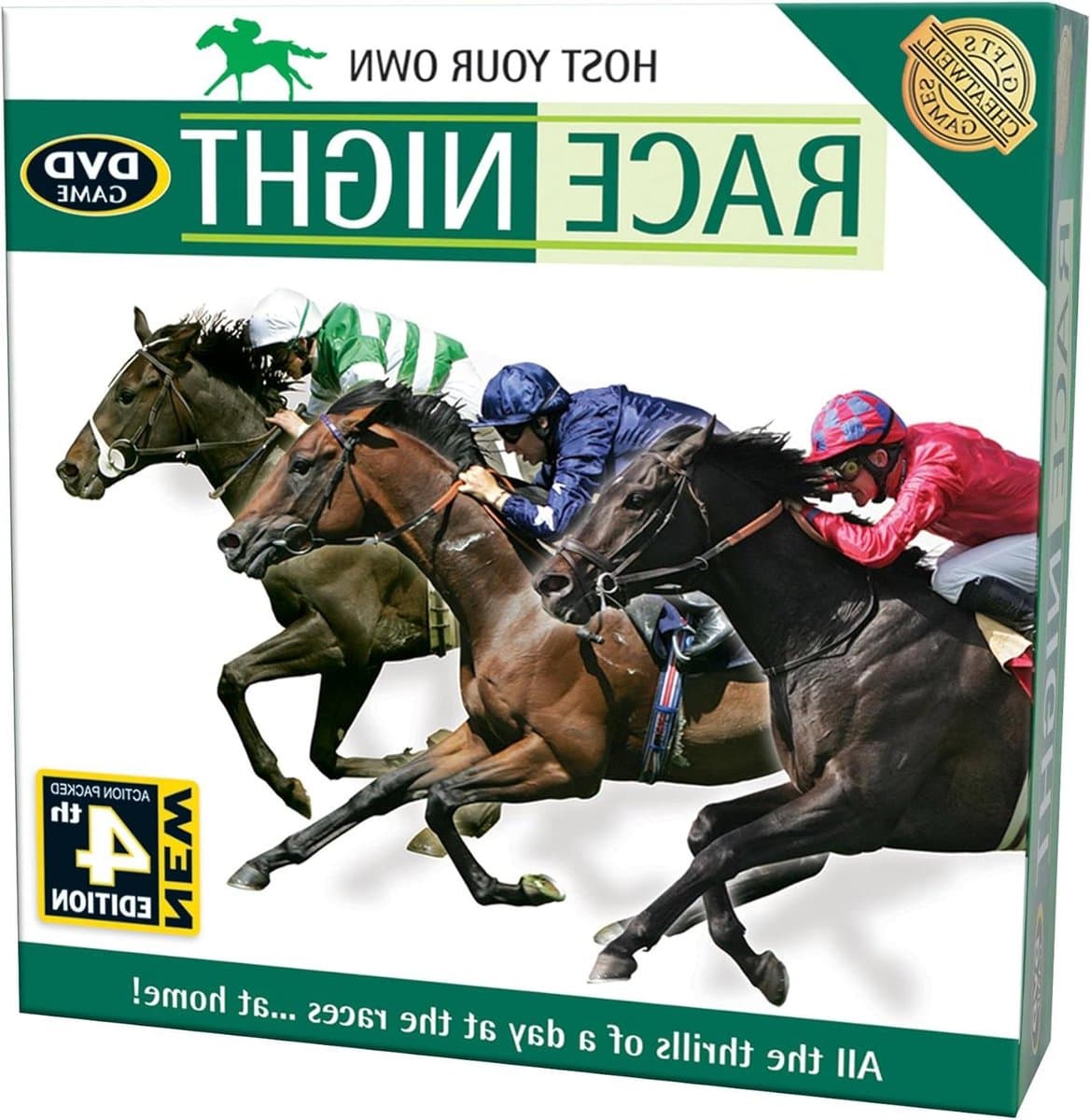 Paardenrace Spel - DVD spel - Gezellige avond - Interactief entertainment - 27 cm breed - Meerdere kleuren — afbeelding 1