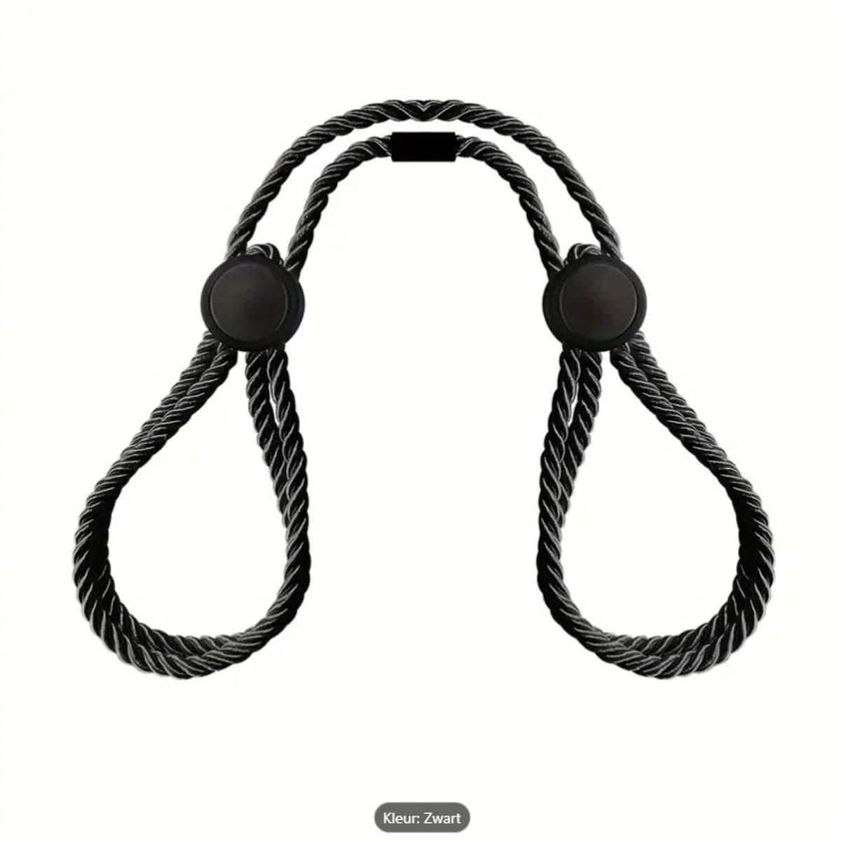 Vast bindtouw - BDSM - Bondage - handboeien zwart - Verstelbaar — afbeelding 1