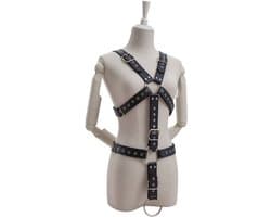 Heren Harnas - Verstelbaar Borst en Lichaam - Leder Look