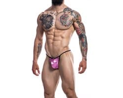 Cut4Men - G-string - Metallic Leatherette - Roze XL