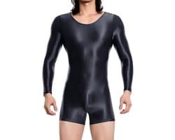 Sexy heren jumpsuit bodysuit catsuit glanzend