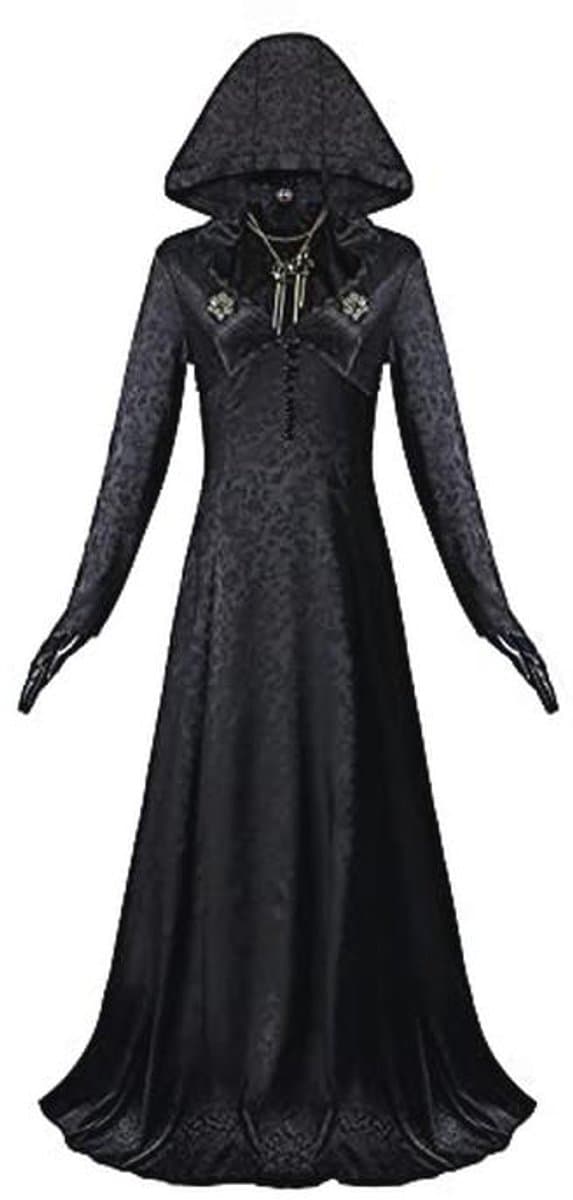 Vampire Madam Gothic Kostuum met Kap voor Dames - Cosplay Outfit voor Halloween en Carnaval — afbeelding 1