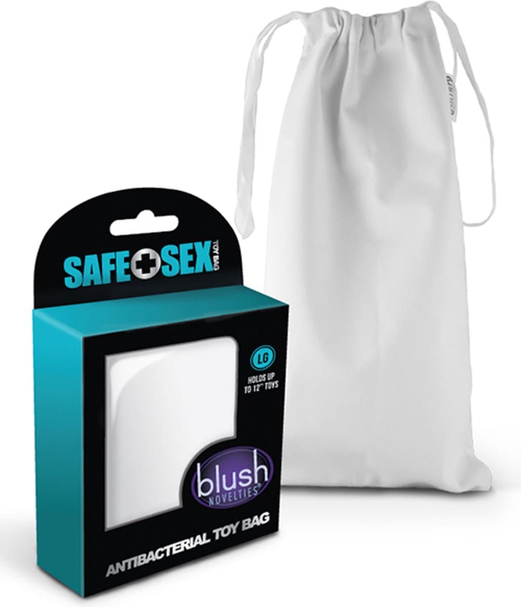 Blush Safe Sex Anti-bacterial Toy Bag Large - Wit — afbeelding 1