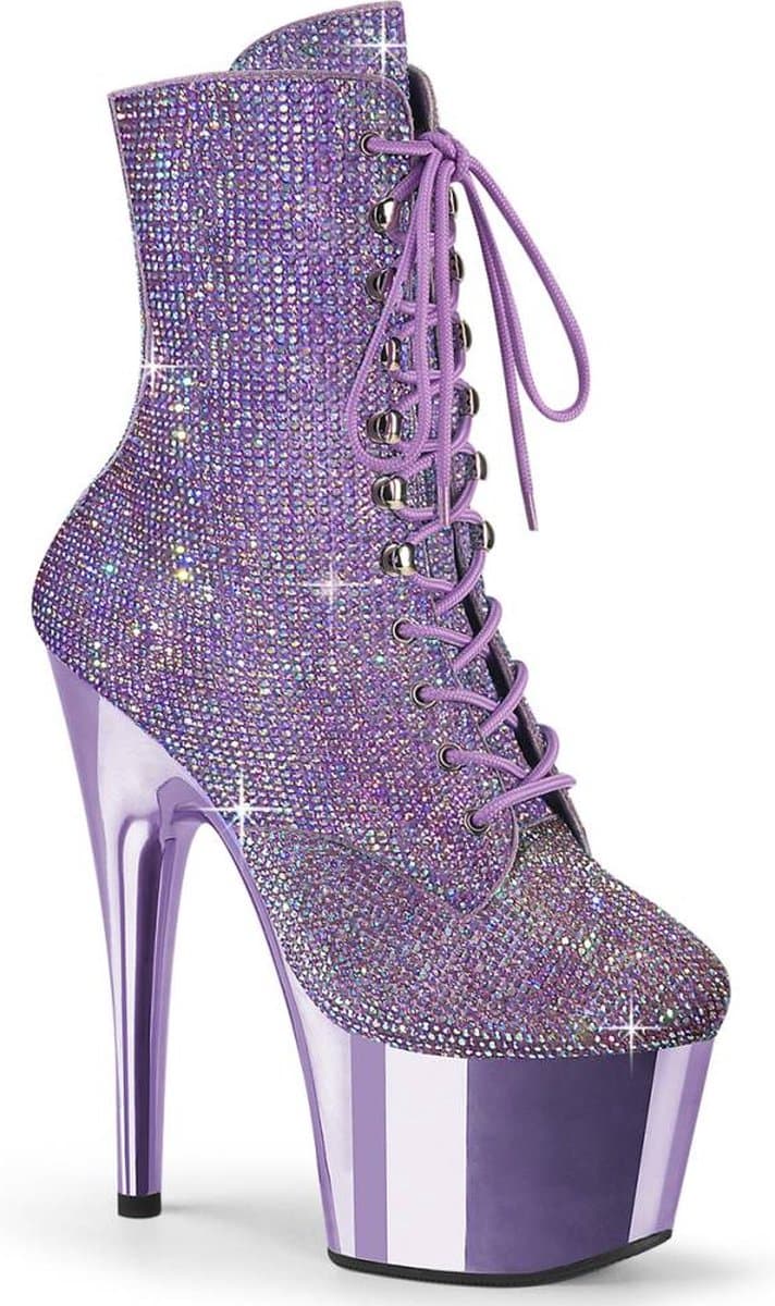Pleaser - ADORE-1020CHRS Plateau Laarzen, Paaldans schoenen - US 7 - 37 Shoes - Paars — afbeelding 1