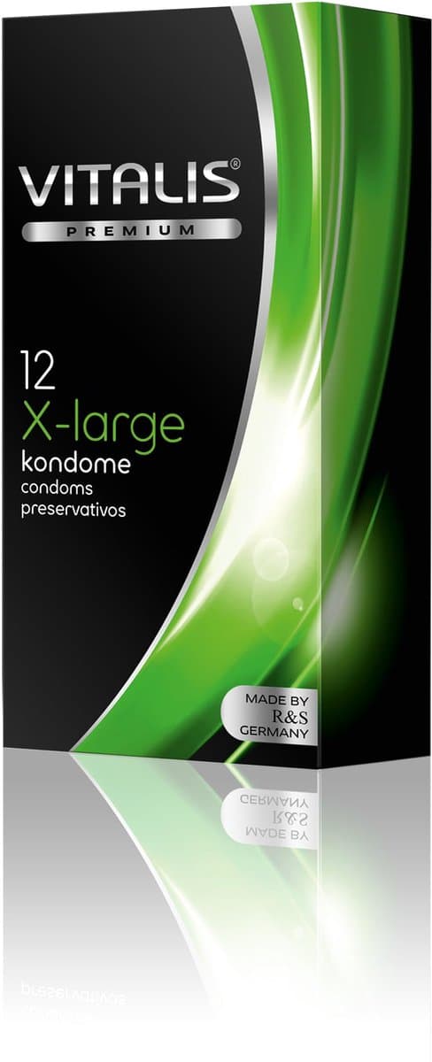 Vitalis Condooms, Onzichtbaar & Intens, Ideal Pasvorm, Uitstekend materiaal, Extra Large, 12 stuks — afbeelding 1