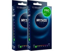 MY.SIZE PRO 20 stuks 47mm Elite condooms, extra slank, zeer zuiver Vytex-latex voor weinig geur, super gemakkelijk te openen en af te rollen