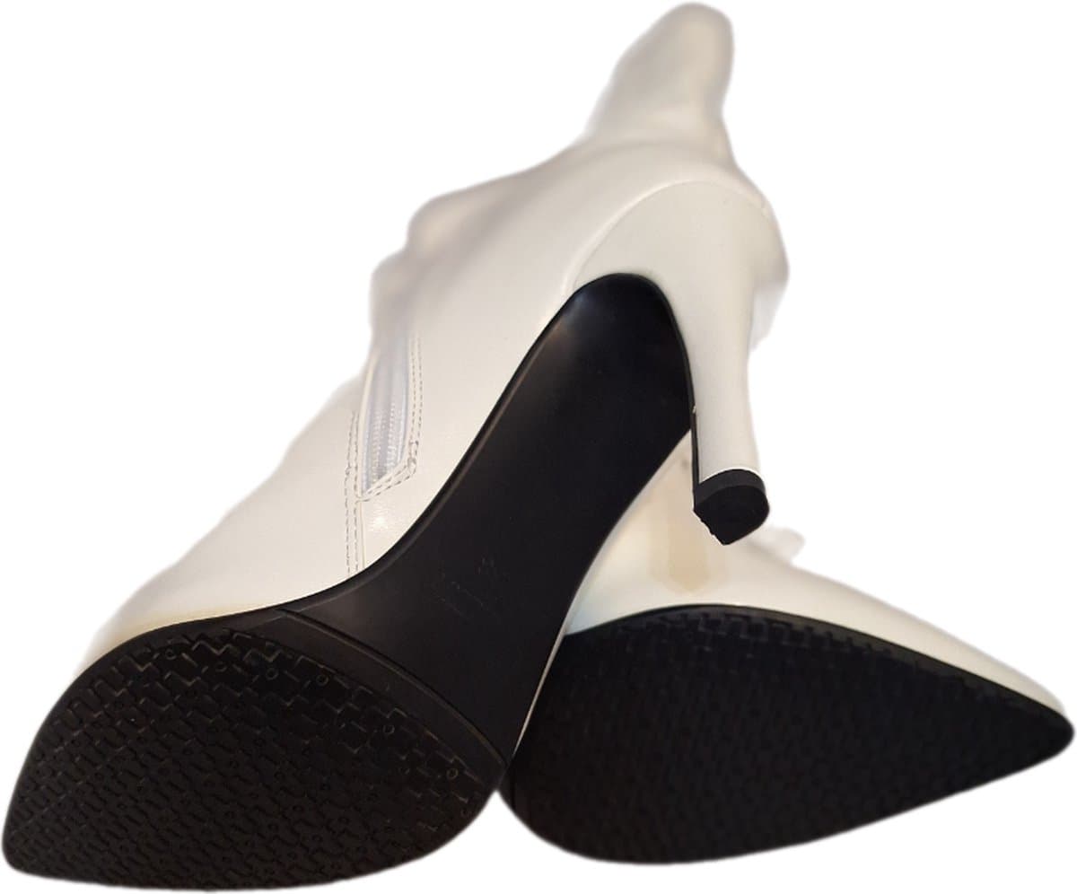 RUON- HALFHOOG LEDERLOOK LAARSJE-NAALDHAK 8 CM-EXTRA PURSE-40 — afbeelding 1