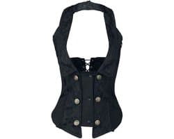 Burleska Melissa Waist Coat Dames Onderborstkorset - zwart - L
