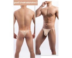 Sexy Ondergoed voor Mannen - Ademend String Ondergoed, Lage Taille Mesh Briefs, Doorzichtig en Comfortabel in M-XXL