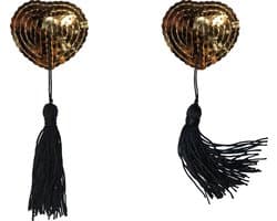 Tepelstickers - Tepelsieraden - Tepelversiering - Nipple covers - Herbruikbare stickers - Sexy Tepel Plakker - Party - Burlesque - Gipsy - Goud
