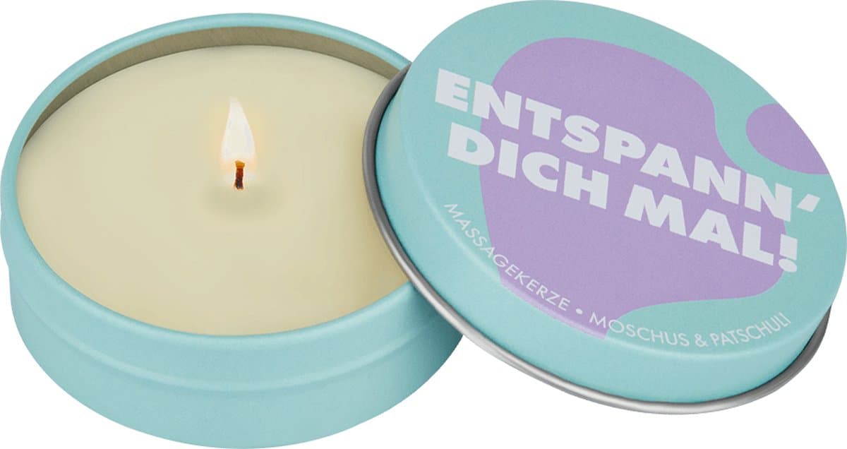 Massage Candle Musk + Patchouli "RELAX YOURSELF !" — afbeelding 1