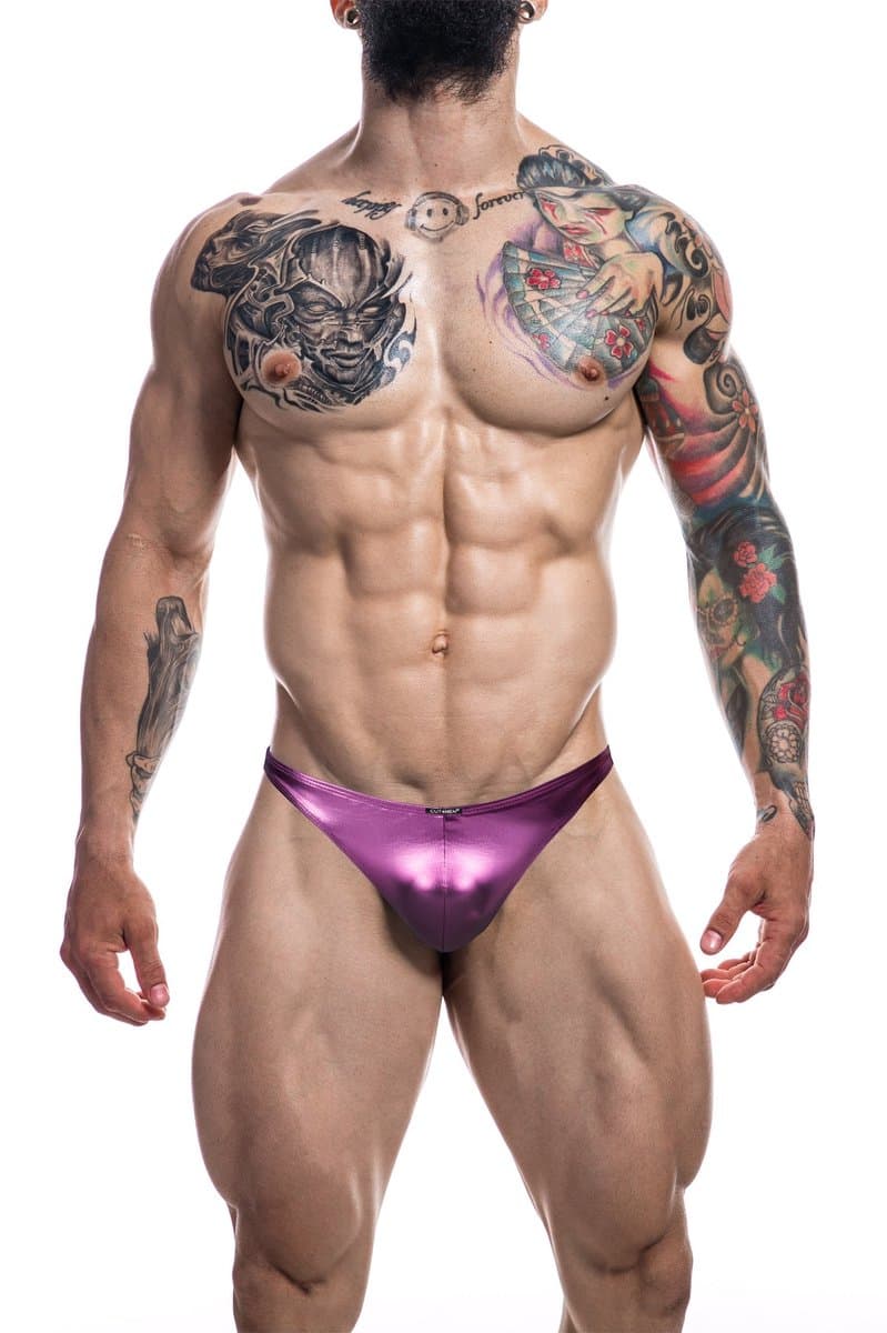 Cut4Men - Klassieke Herenstring - Metallic Roze L — afbeelding 1
