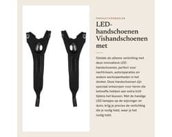 Dailygoods - LED-handschoenen - Vishandschoenen met verlichting - Halve vingers - Nachtvissen - Heren - Vaderdagcadeau