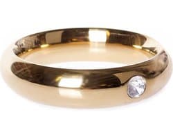 Gouden Donut Cockring met Kristal 8 mm Ø 40 mm