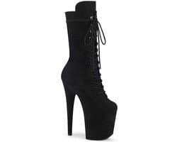 Pleaser - FLAMINGO-1050FS Plateau Laarzen, Paaldans schoenen - Paaldans schoenen - 41 Shoes - Zwart