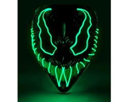 Griezelig LED Masker met Lichtgevend Demonen Gezicht voor Halloween en Feestjes