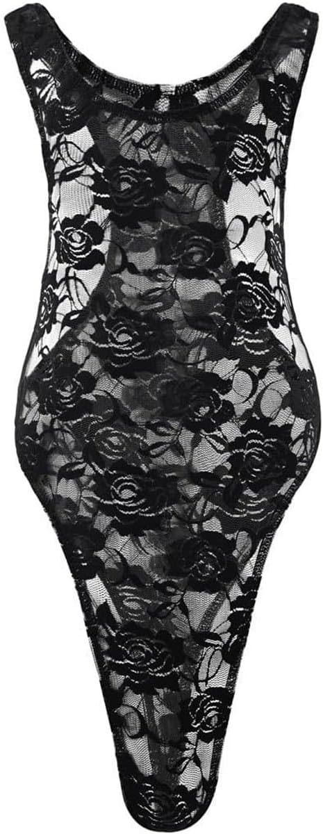 Sexy Heren Bodysuit met Kant - Strakke Jumpsuit voor Feest of Als Cadeau — afbeelding 1
