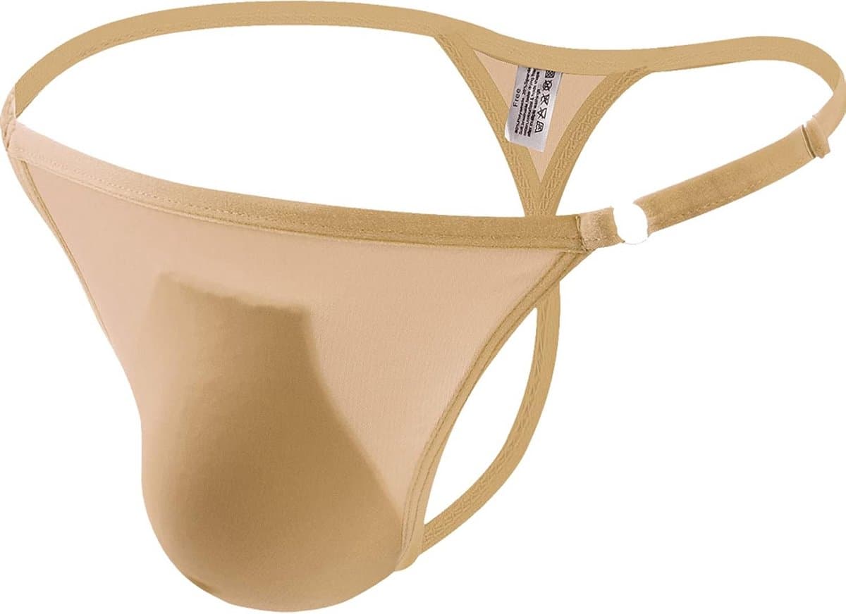 Effen IJs Zijden G-strings voor Mannen - Transparante Thongs, One Size — afbeelding 1
