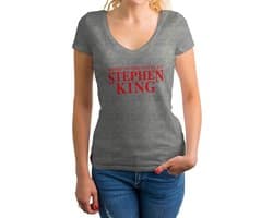 Dames V-hals Shirt Comfortabel Katoen, Geïnspireerd op Stephen King Boeken