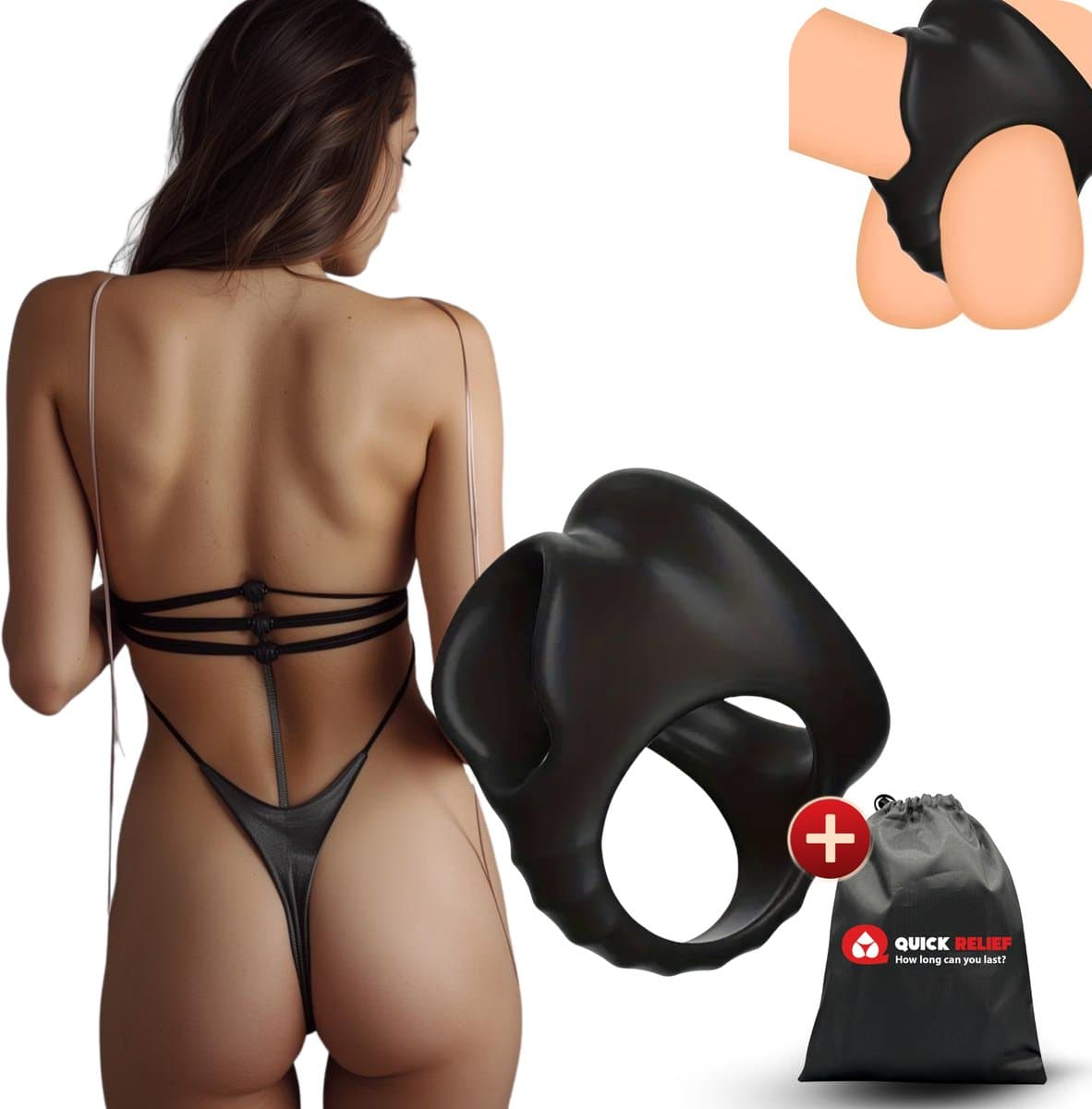 Quick Relief Cockring Essential™ - Cockring - Siliconen - Penis Ring - Cock Ring - Sex toys - Seksspeeltje voor Mannen - Sex Toy — afbeelding 1