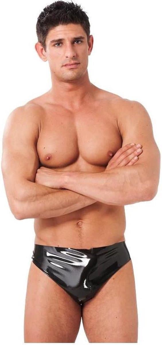 Rimba - Latex Herenslip - Zwart - maat S — afbeelding 1