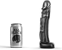 All Black Zwarte realistische dildo -22 cm