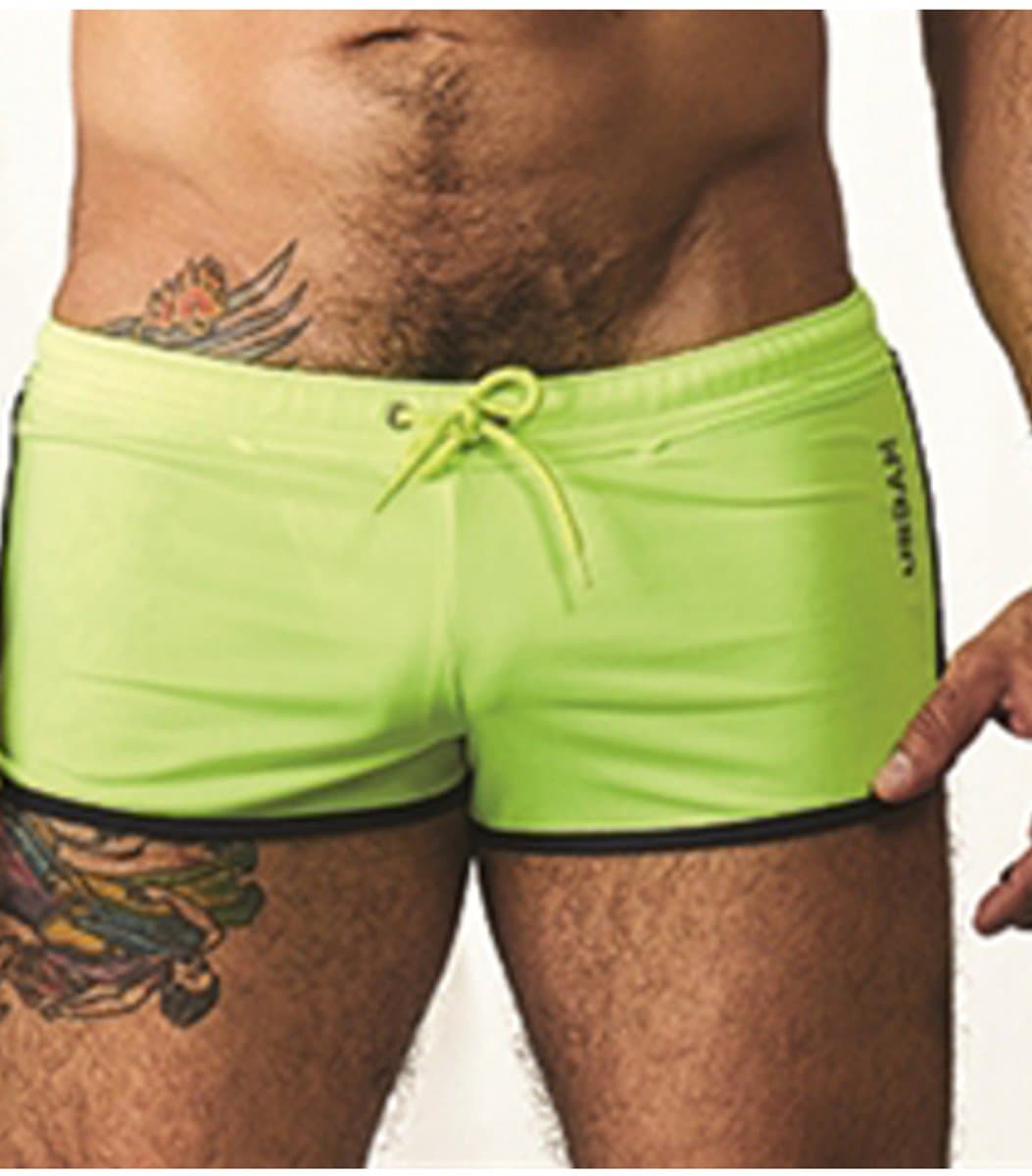 Mister b urban ibiza shorts neon yellow blue xl — afbeelding 1