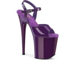 Pleaser - FLAMINGO-809 Sandaal met enkelband, Paaldans schoenen - US 7 - 37 Shoes - Paars