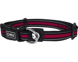 DDOXX Air Mesh hondenhalsband, reflecterend, gewatteerd, verstelbaar | Veel kleuren en maten | voor klein, middelgroot en groot | Halsbanden voor puppykatten | Rood, S, arnet voor Hond