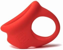 Sport Fucker - Cock Chute - Rekbare Cockring en Ballenspreider - Liquid Siliconen - Rood