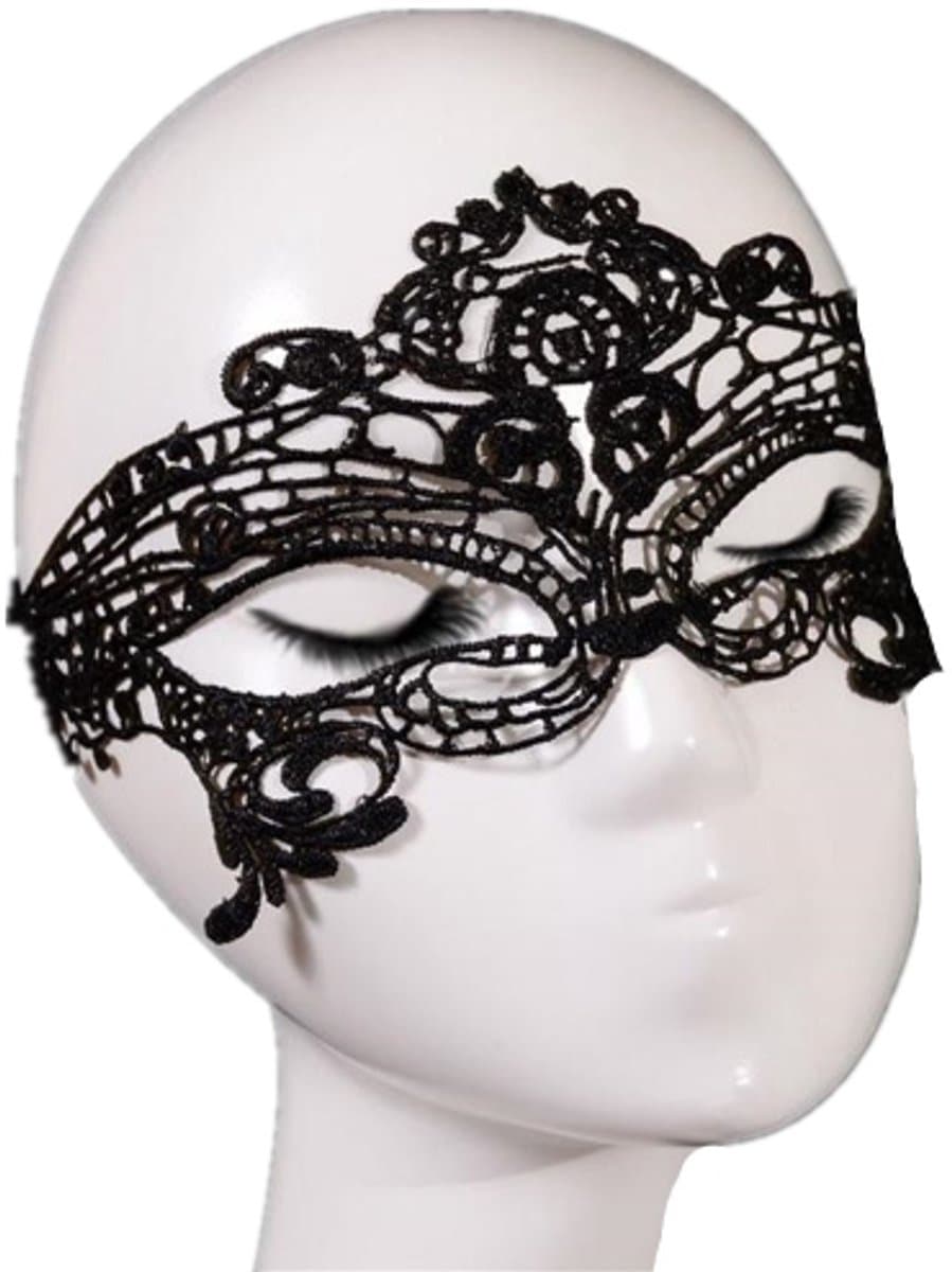 Oogmasker kant - Masker - Gemaskerd bal - Venetiaans masker - Masquerade mask - Verkleden - Spannend sexy masker - Zwart - Kant - Jonyx — afbeelding 1