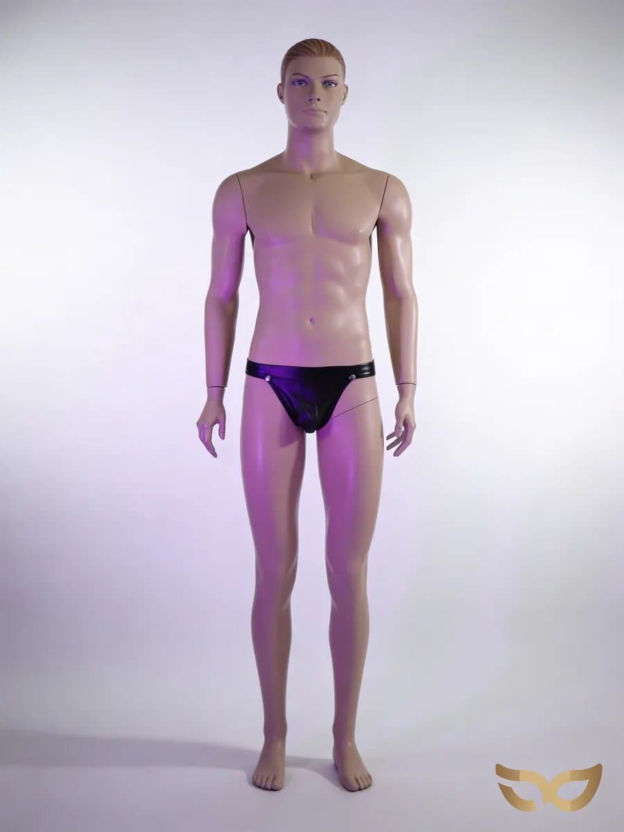 MySecretNL Latex Slip met geheime luikje - Jockstrap - Zwart - Maat M — afbeelding 1