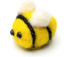 Bee Vilt Broche Pin Vilted Handgemaakte Wesp Hommel - Handgemaakte Mode-sieraden I Pin Button Pins, 25mm, Vilt, niet bekend