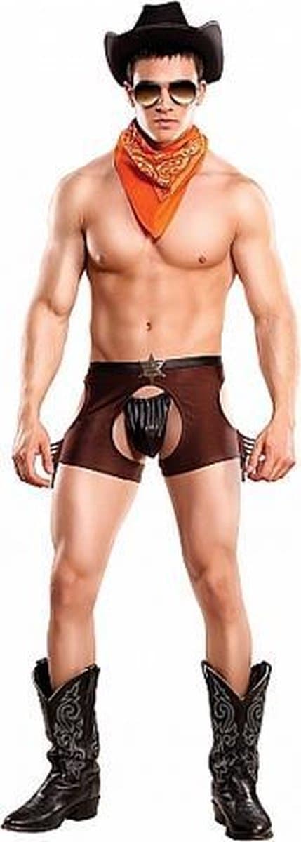 Male Power Eigenwijze Cowboykostuum - XL brown L/XL — afbeelding 1